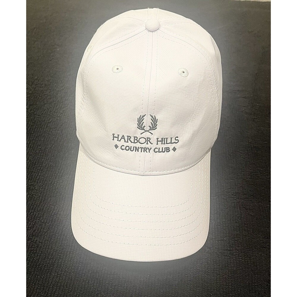 Harbor Hills Country Club Golf Hat Fahrenheit White Adjustable Cap F899